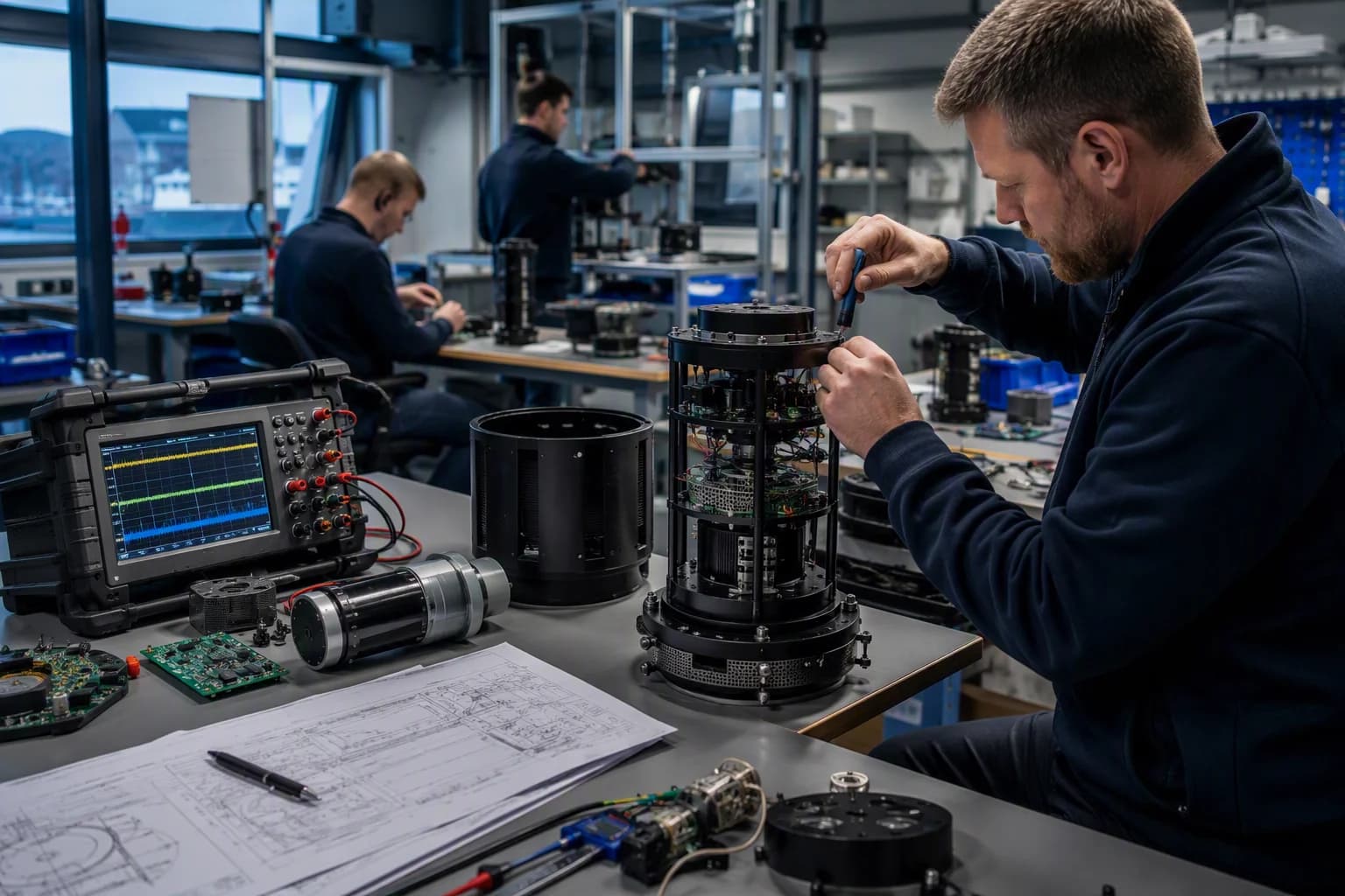 Engineering equipment in a workshop