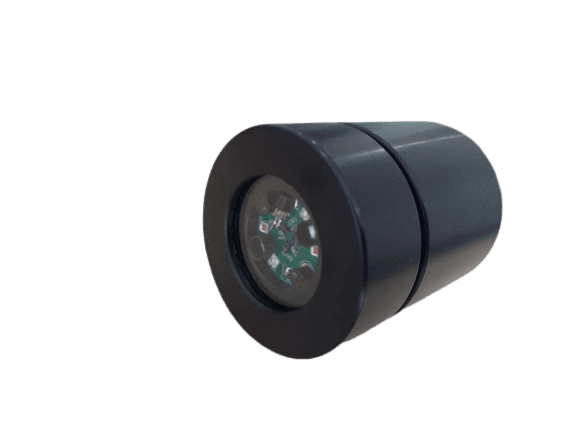Cylindrical Velox algae sensor with its optical sensing window